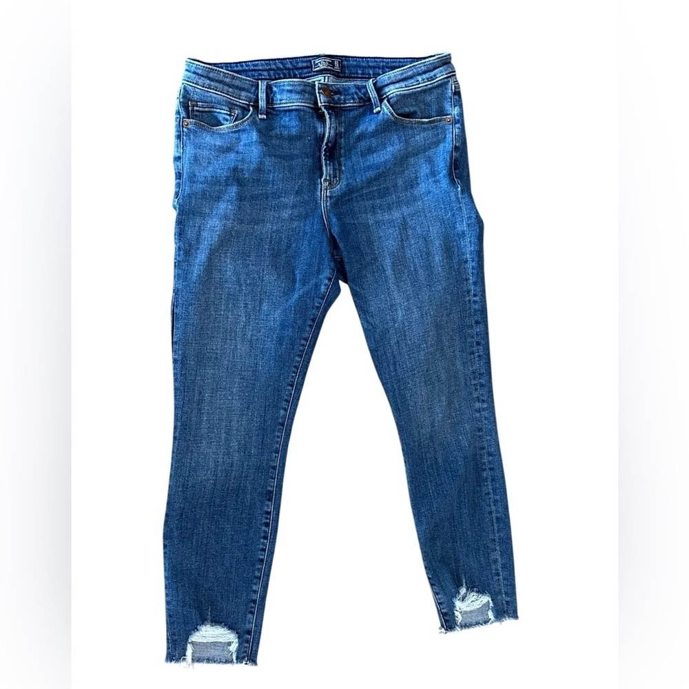 Abercrombie & Fitch Mid Rise Super Skinny Ankle Jeans Size 31 / 12 - Picture 2 of 7
